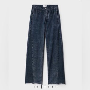 rag & bone Trompe L’oeil Miramar Wide Leg Jean in Bridle Trail Size XXS